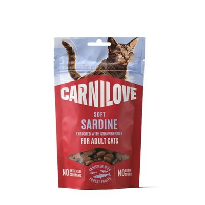 Carnilove Soft Snack sardynka z truskawką adult 50 g × 4