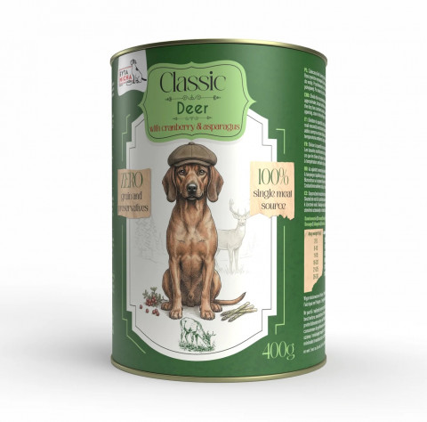 Syta Micha Classic jeleń ze szparagiem, żurawiną 400 g