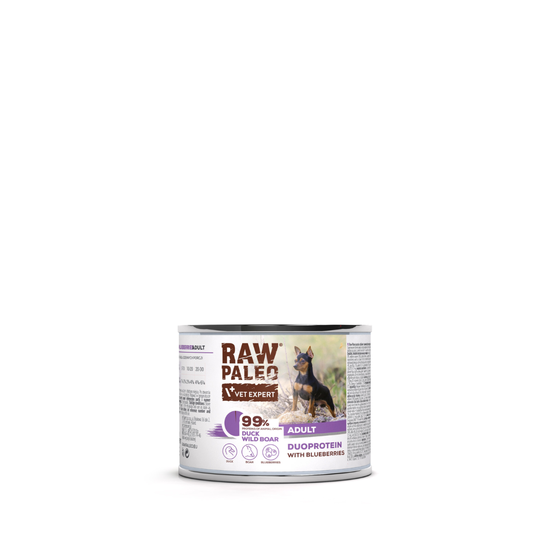 VetExpert Raw Paleo kaczka, dzik adult 200 g