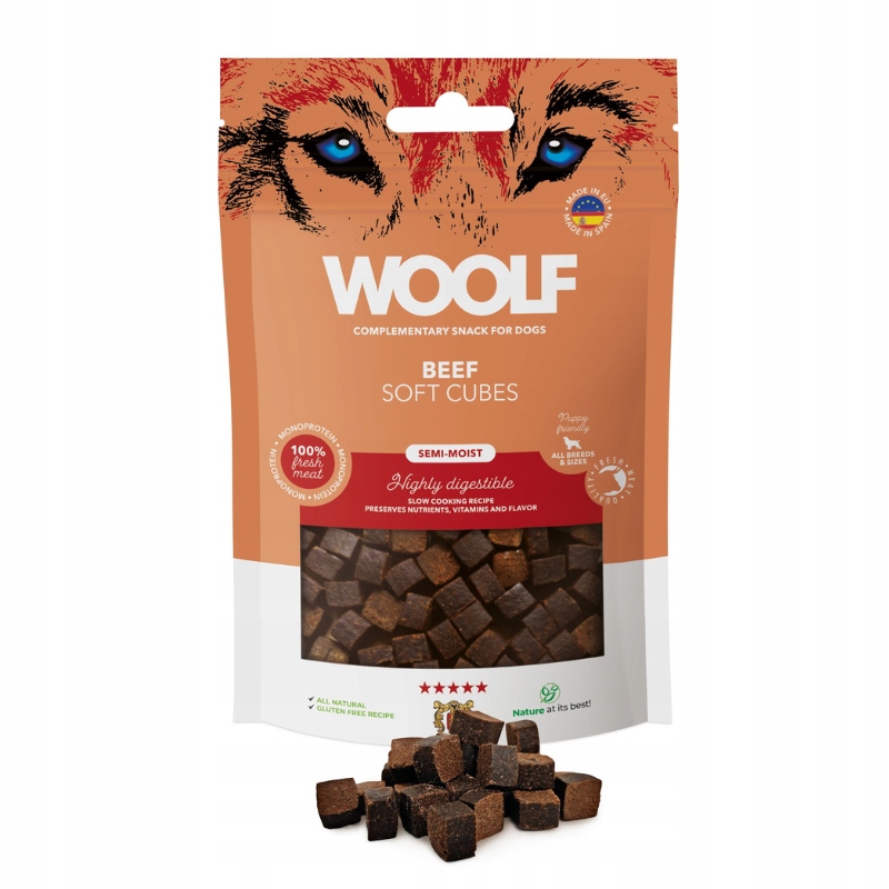 Woolf Soft Cubes wołowina 100 g