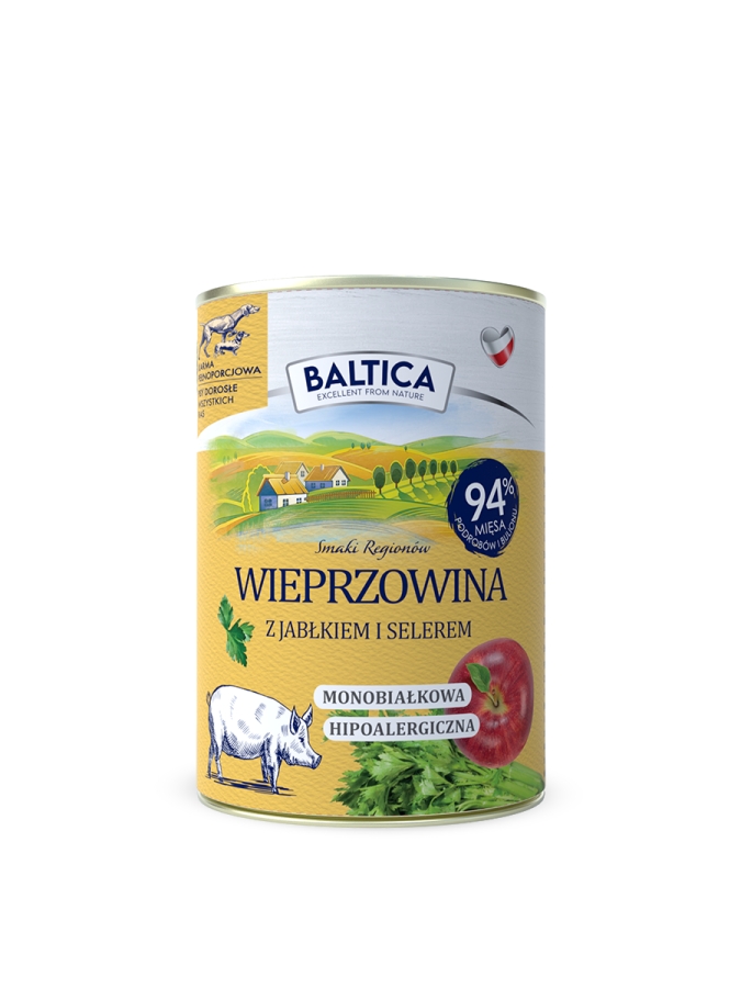 Baltica Smaki Regionów wieprzowina z jabłkiem adult 400 g