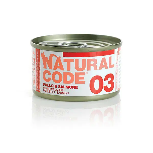 Natural Code kurczak, łosoś 85 g