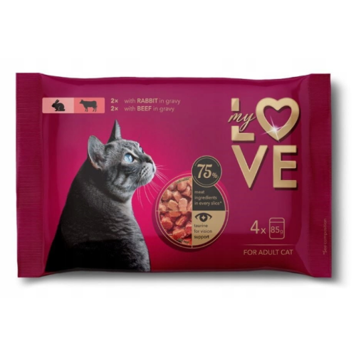 My Love mix smaków w sosie adult 85 g × 4