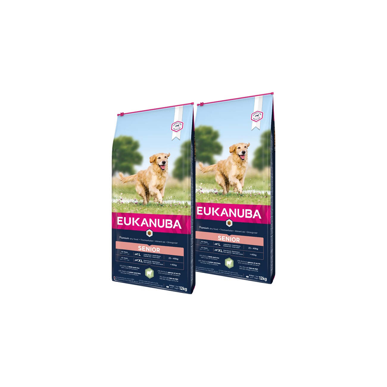Eukanuba jagnięcina z ryżem senior duże rasy 12 kg × 2