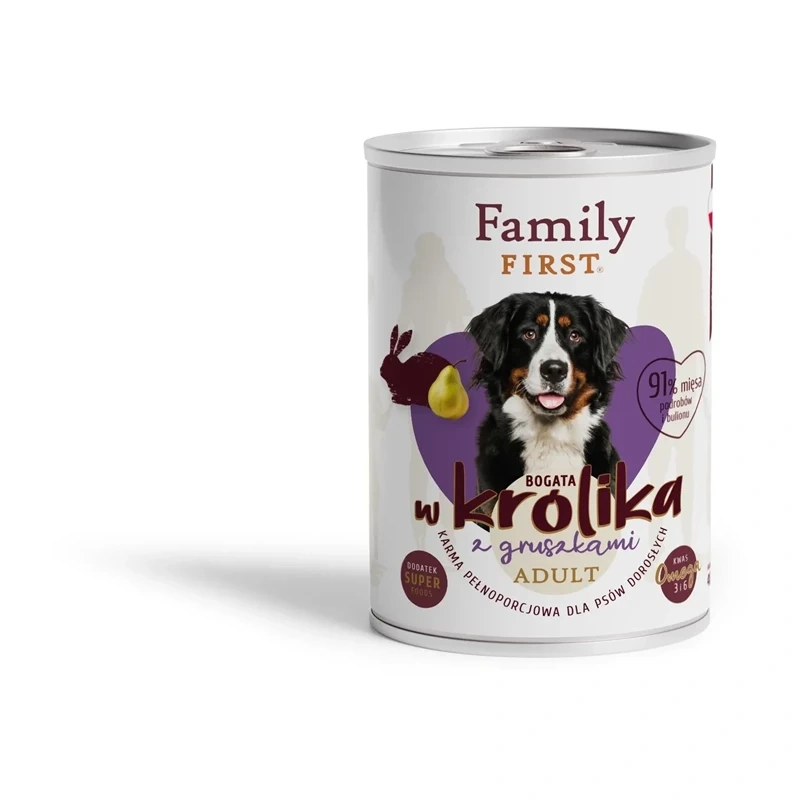 Family First królik z gruszką adult 400 g