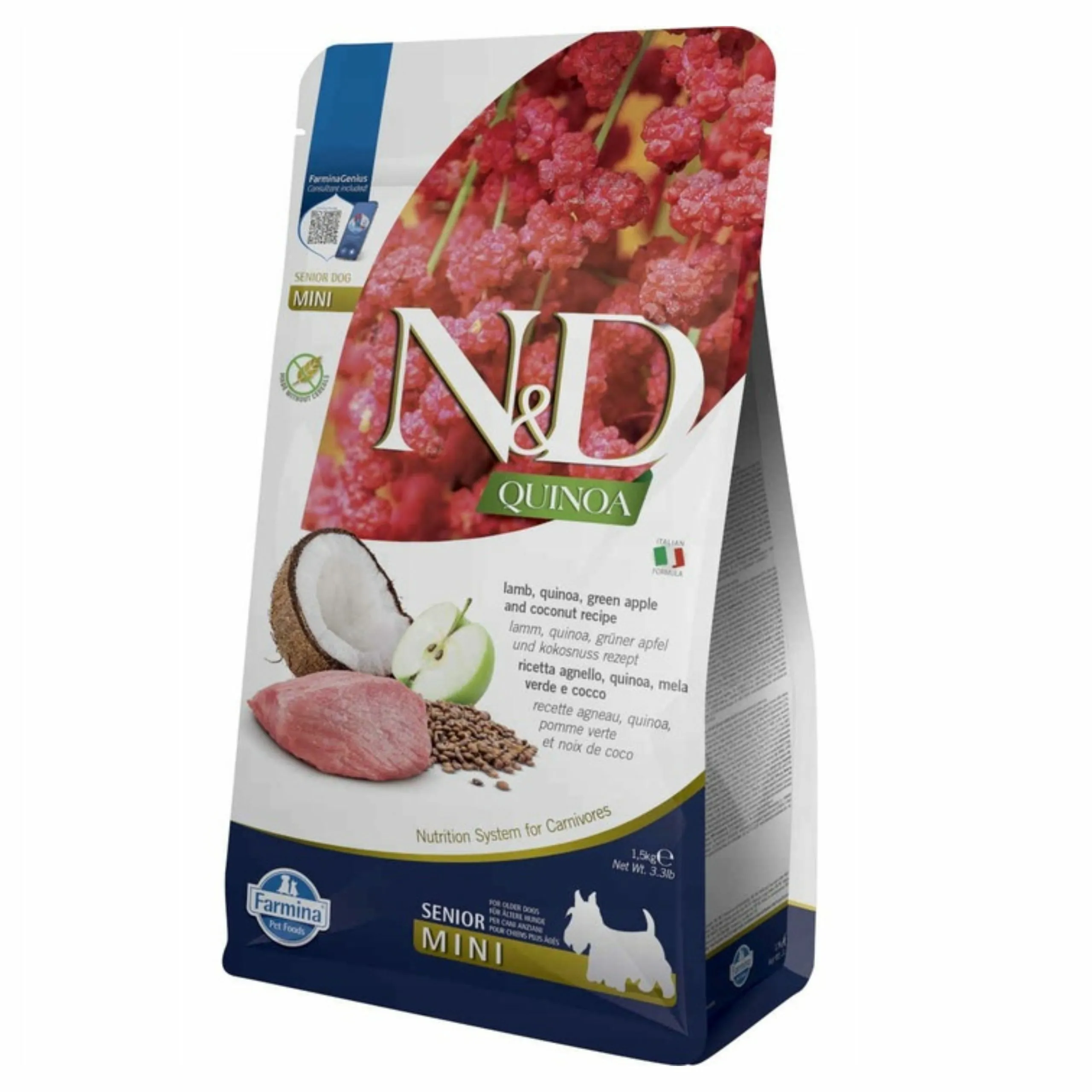 Farmina N&D Quinoa jagnięcina senior małe rasy 1,5 kg