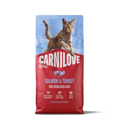 Carnilove Active Sterilised indyk, łosoś adult 6 kg × 2