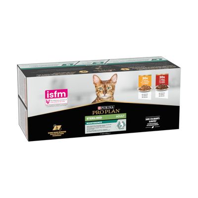 Purina Pro Plan Sterilised mix smaków w sosie adult 85 g × 40
