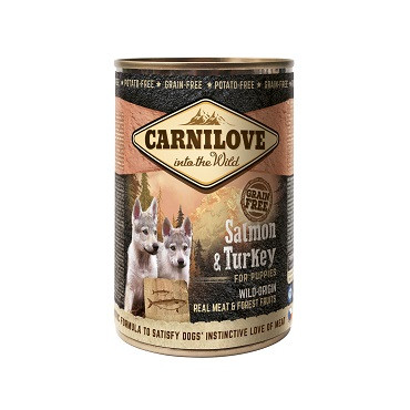 Carnilove Wild Meat indyk, łosoś puppy 400 g