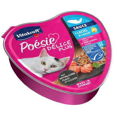 Vitakraft Poésie Délice Plus łosoś kawałki adult 85 g × 15