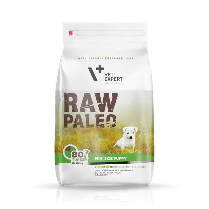 VetExpert Raw Paleo indyk puppy małe rasy 2,5 kg