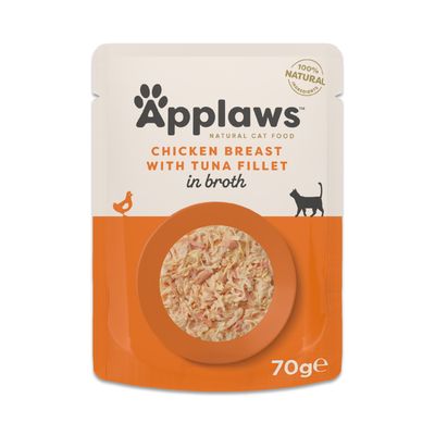 Applaws Sensitive kurczak, tuńczyk w bulionie adult 70 g × 12