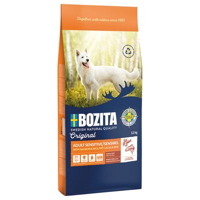 Bozita Original kurczak, łosoś z ryżem adult 12 kg × 2