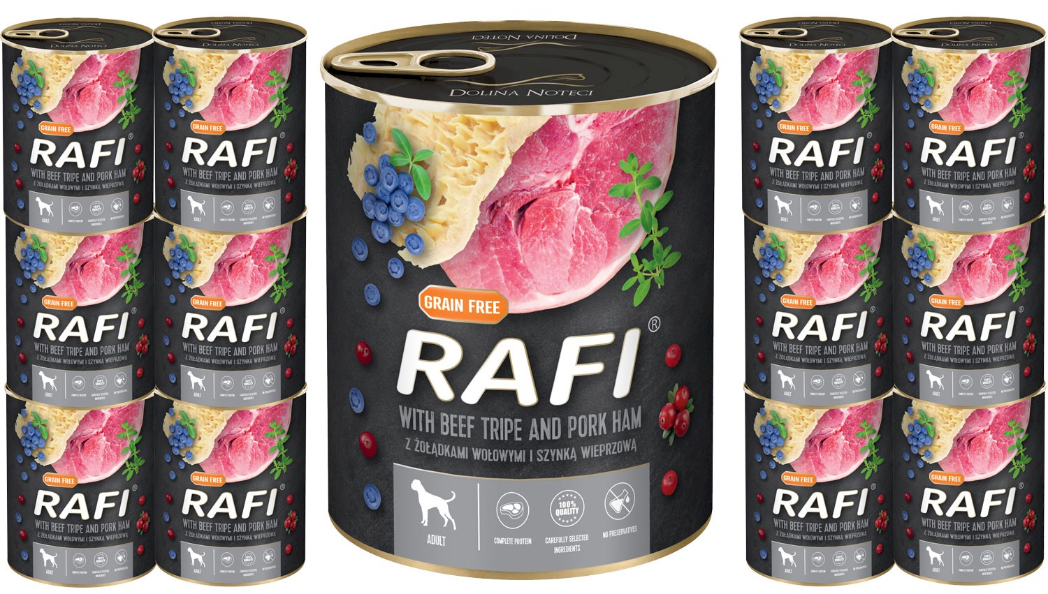 Dolina Noteci Rafi wieprzowina, wołowina adult 800 g × 12