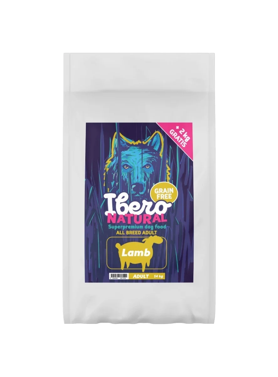 Ibero Grain Free jagnięcina adult średnie i duże rasy 14 kg