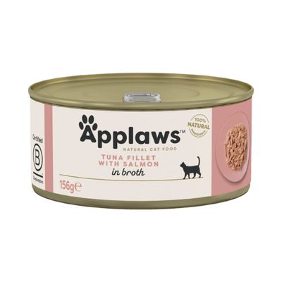 Applaws Sensitive tuńczyk, łosoś w bulionie adult 156 g × 24
