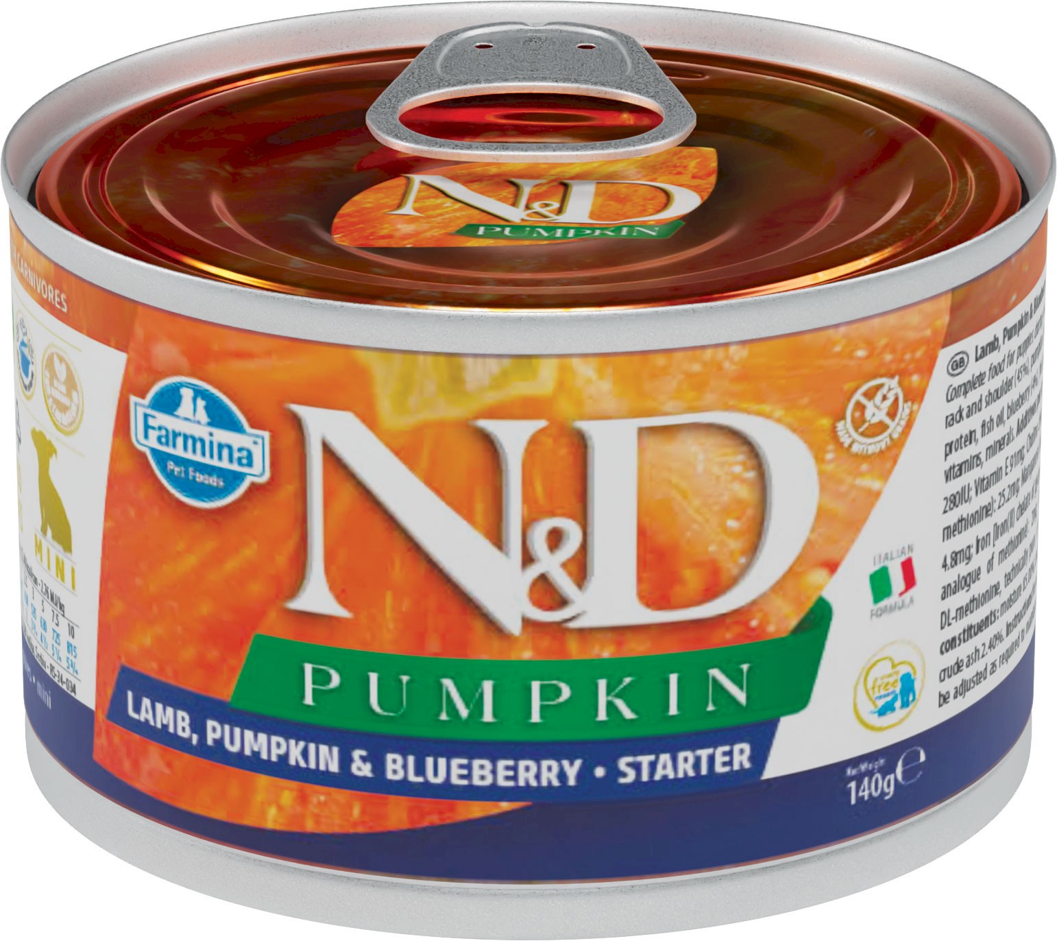 Farmina N&D Pumpkin jagnięcina z dynią junior małe rasy 140 g