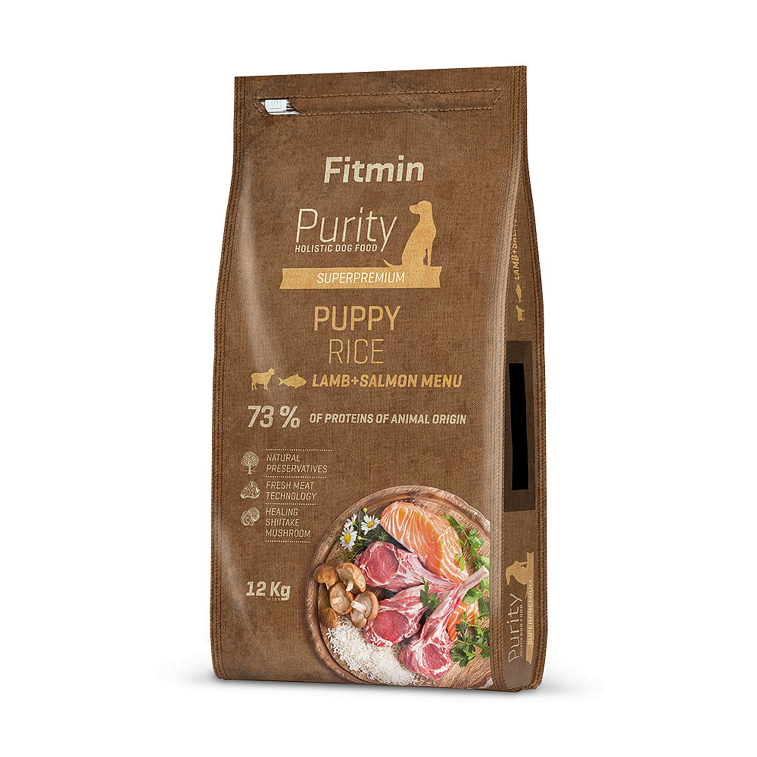 Fitmin Purity Rice jagnięcina, łosoś puppy 12 kg × 2