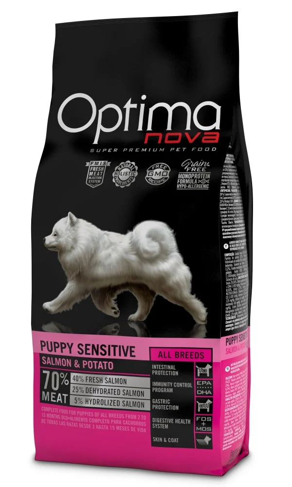 Optimanova Sensitive łosoś puppy 12 kg