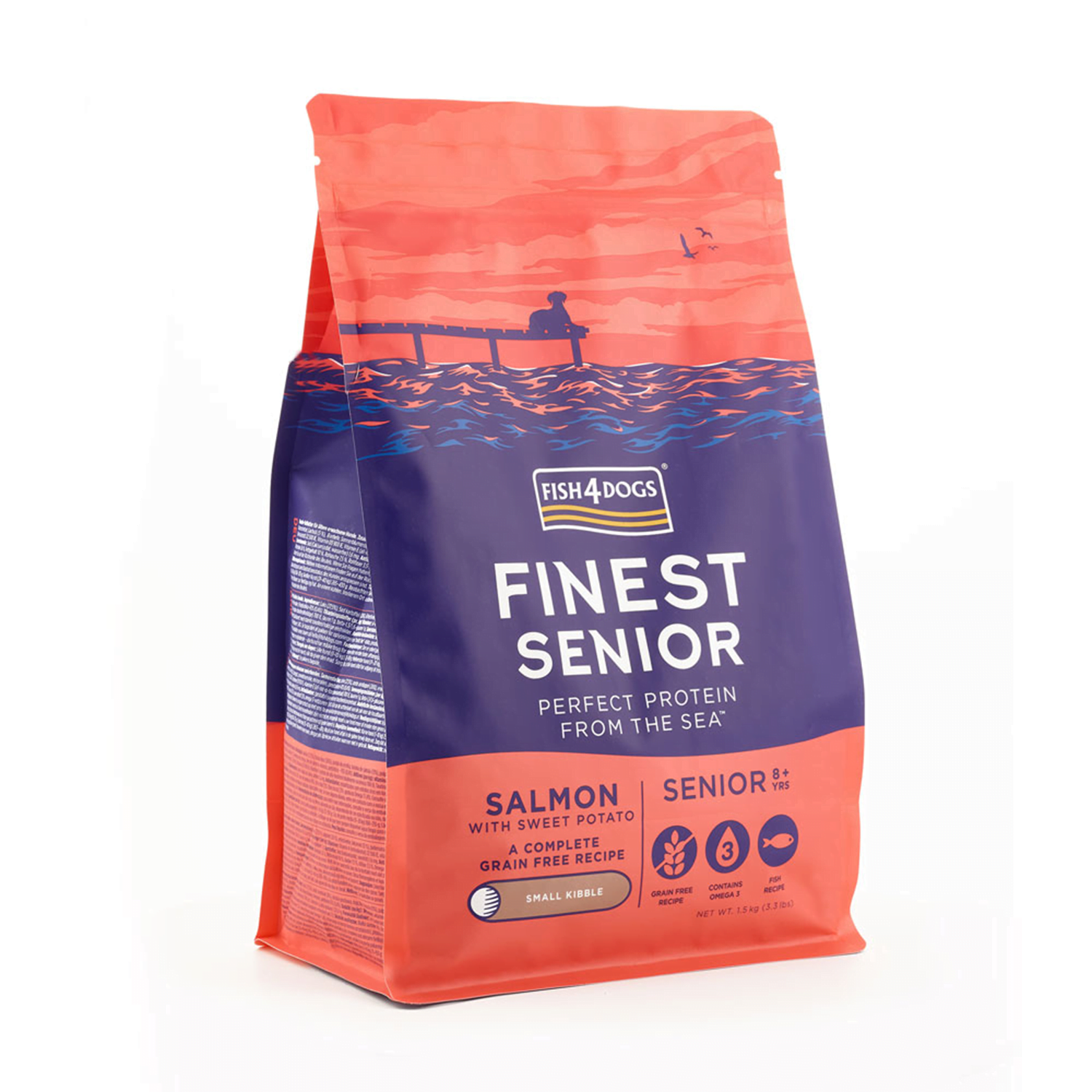 Fish4Dogs Finest łosoś senior małe rasy 1,5 kg