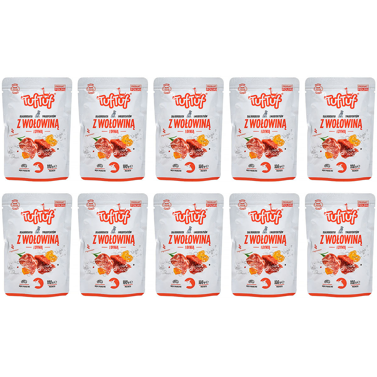 Tuf Tuf wołowina z dynią adult 100 g × 10