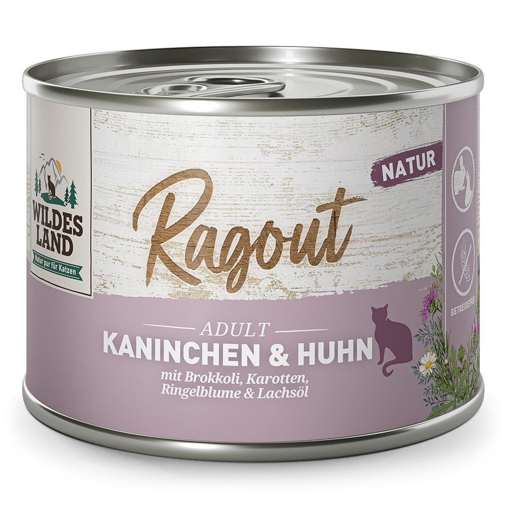 Wildes Land Ragout królik, kurczak w sosie adult 180 g