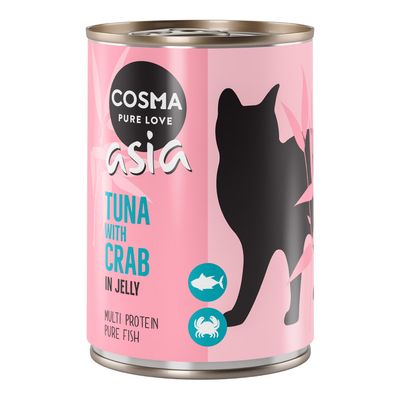 Cosma Asia Indoor krab, tuńczyk w galaretce 400 g × 6