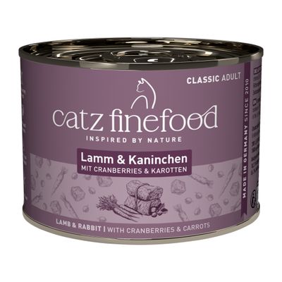 Catz Finefood Classic jagnięcina, królik 200 g × 6