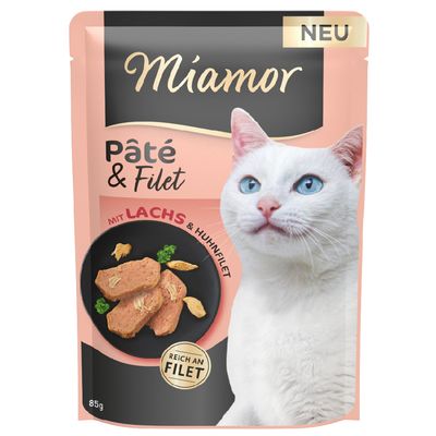 Miamor Pâté & Filet łosoś pasztet 85 g × 30