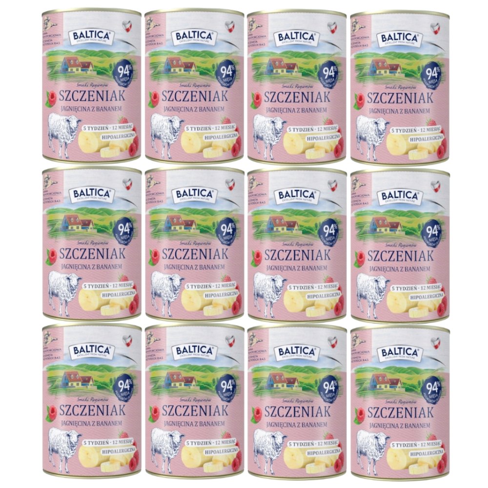 Baltica Smaki Regionów jagnięcina puppy 400 g × 12
