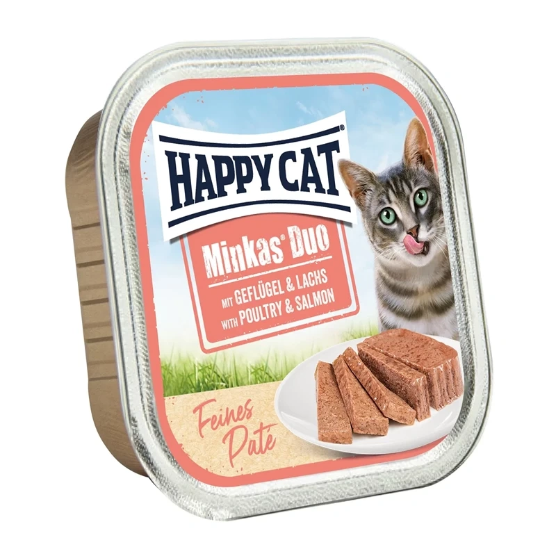 Happy Cat Minkas Duo kurczak, łosoś pasztet adult 100 g