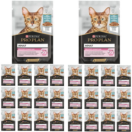 Purina Pro Plan Sensitive ryby w sosie adult 85 g × 26