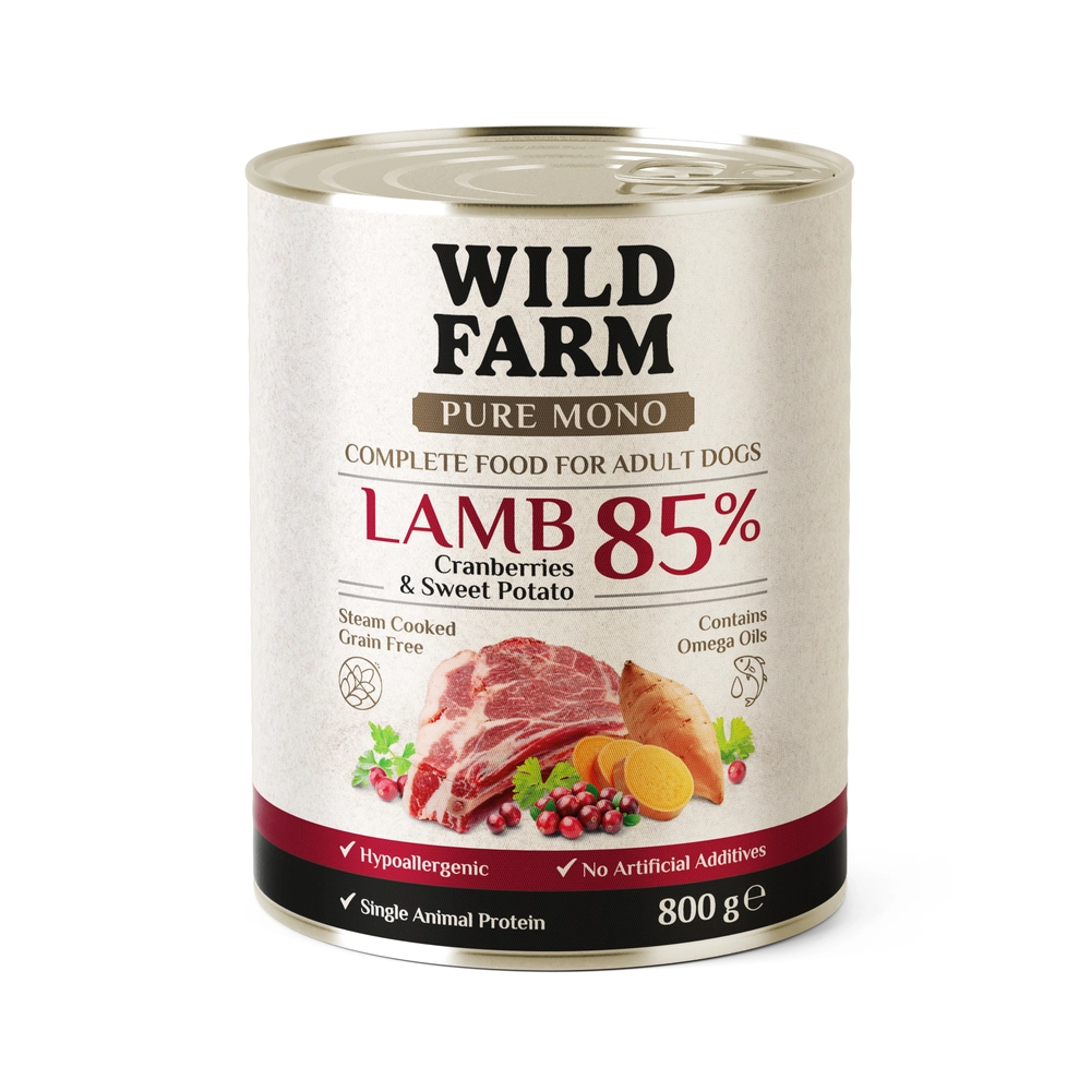Wild Farm Pure Mono jagnięcina adult 800 g