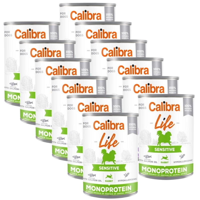 Calibra Dog Life Sensitive królik adult 400 g × 12