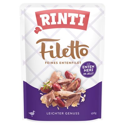 Rinti Filetto kaczka z kaczymi sercami adult 100 g × 24