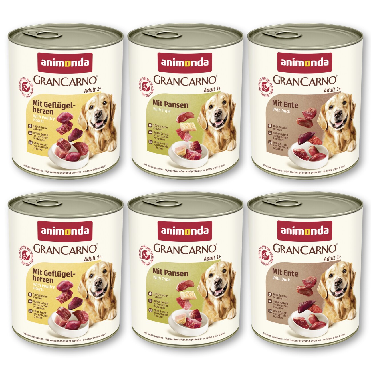 Animonda GranCarno Original drób, flaki, kaczka adult 800 g × 6