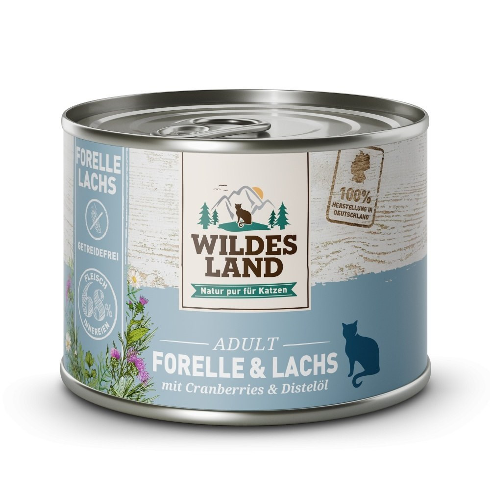 Wildes Land Classic pstrąg, łosoś z żurawiną adult 185 g