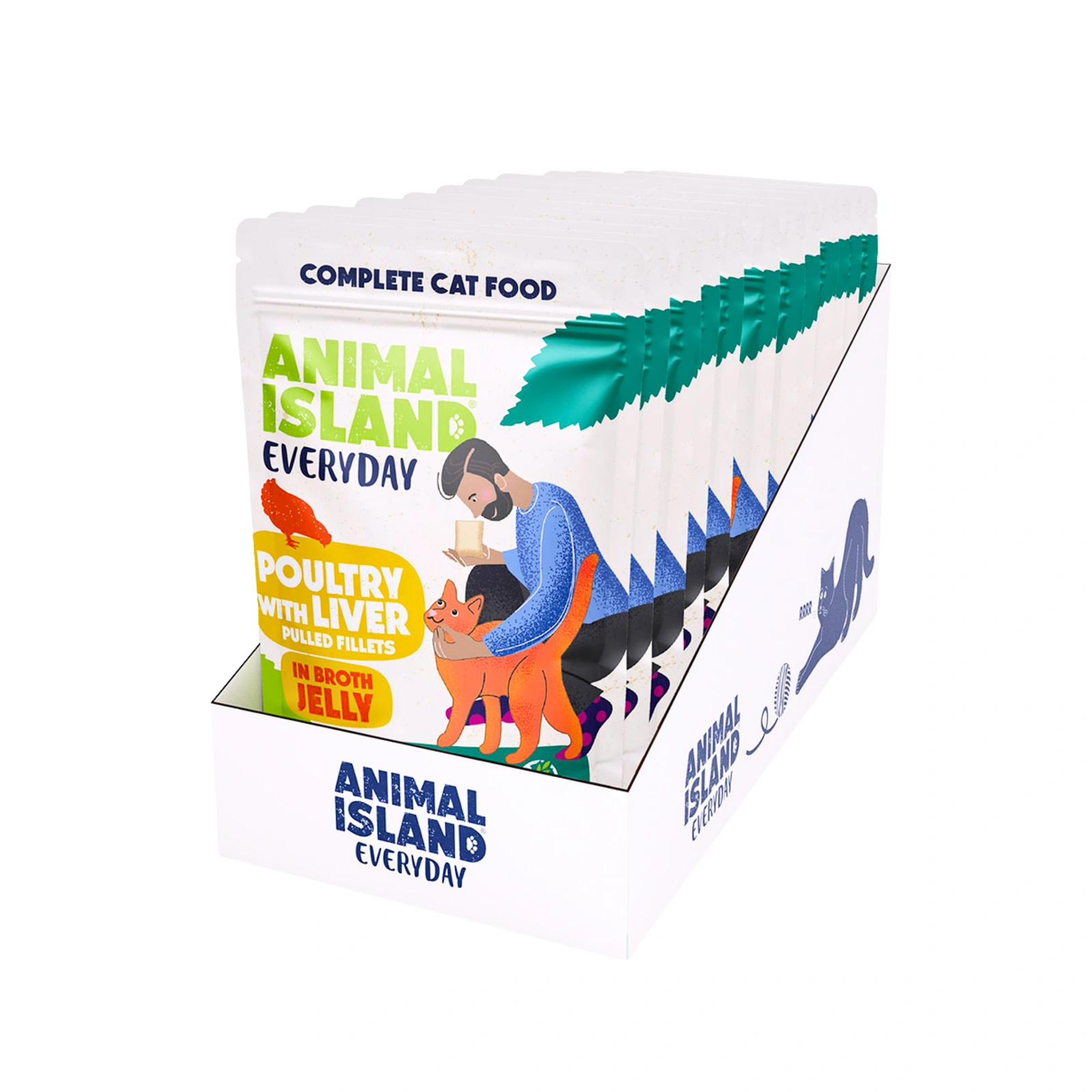 Animal Island Everyday drób, wątróbka w galaretce adult 85 g × 12