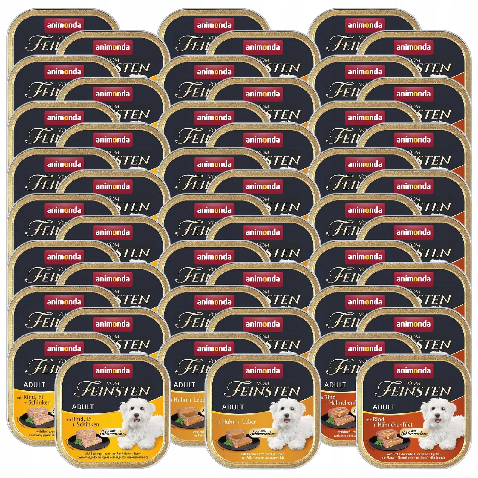 Animonda Vom Feinsten cielęcina, drób, indyk, jagnięcina, jeleń, królik, ser, szynka, wołowina adult 150 g × 48