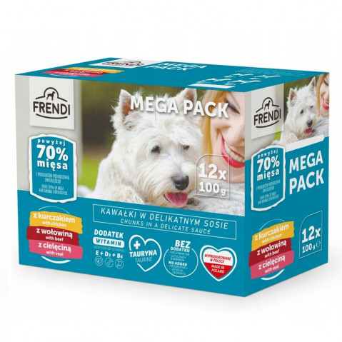 Pet Republic Frendi cielęcina, kurczak, wołowina adult 100 g × 12