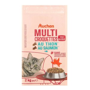 Auchan MULTI Croquettes Sterilised tuńczyk, łosoś 2 kg