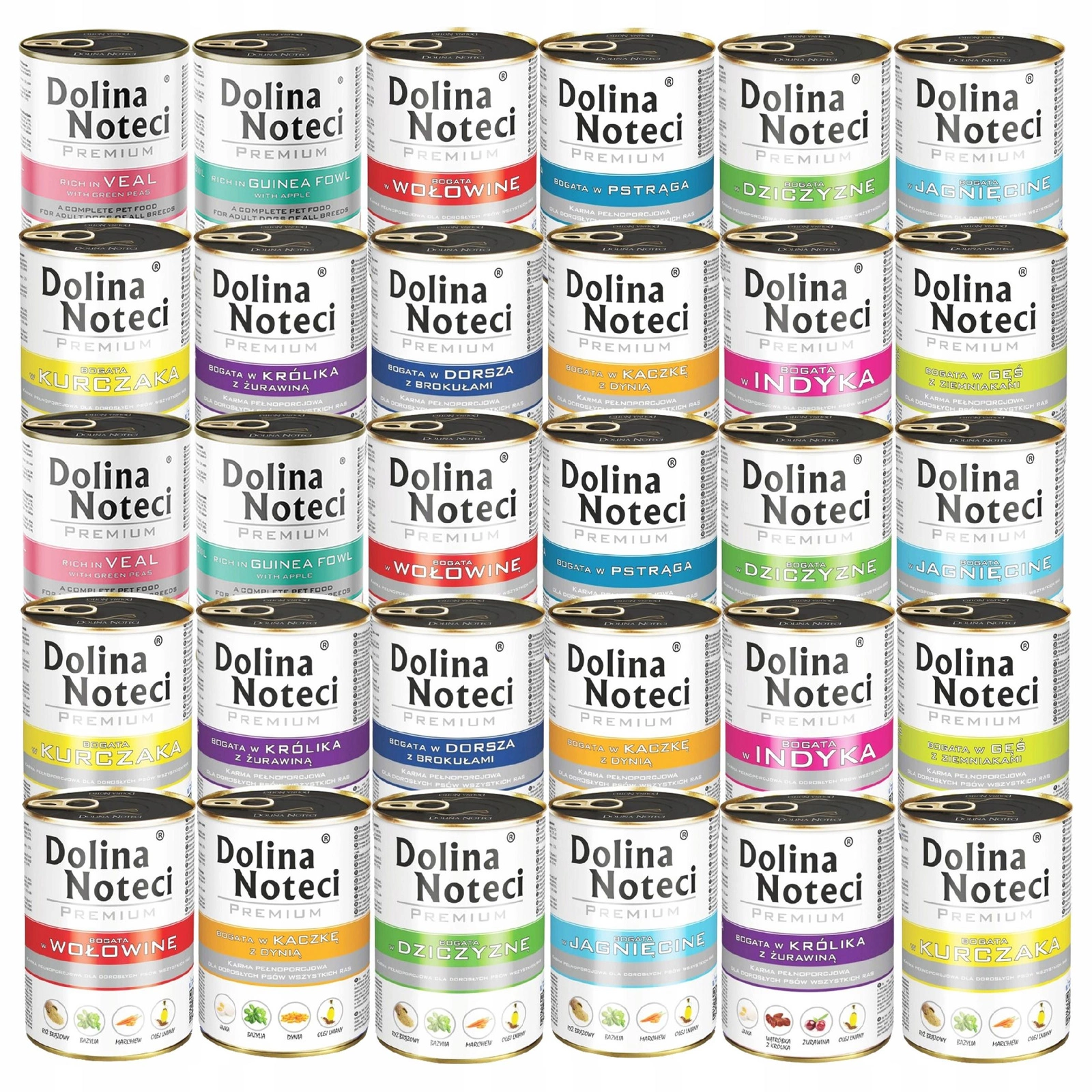 Dolina Noteci Premium mix smaków bez ryb i kurczaka 400 g × 30