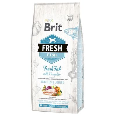 Brit Fresh ryba, dynia adult duże rasy 12 kg × 2