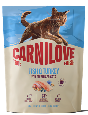 Carnilove True Fresh Sterilised indyk, ryba adult 400 g