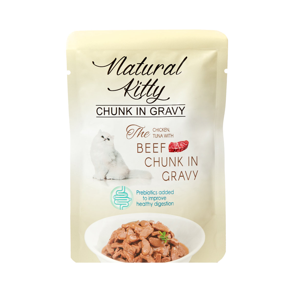 Natural Kitty Premium kurczak, tuńczyk, wołowina w sosie 85 g