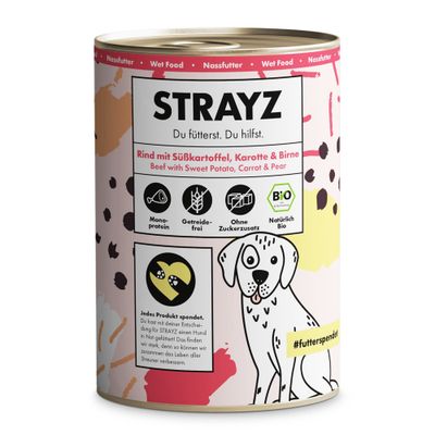 STRAYZ BIO wołowina adult 400 g × 6