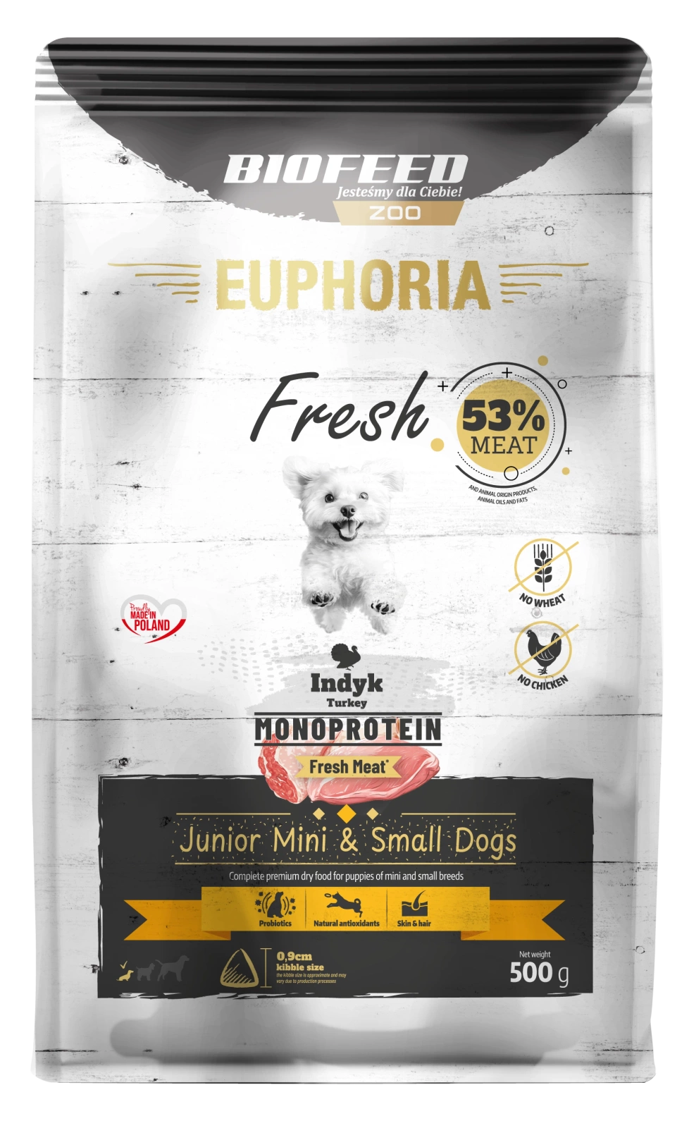 BioFeed Euphoria Fresh Meat indyk junior małe rasy 500 g