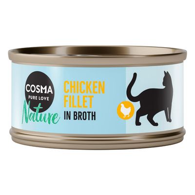 Cosma Nature Indoor kurczak w bulionie 70 g × 24