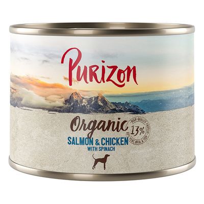 Purizon Organic kurczak, łosoś 200 g × 12