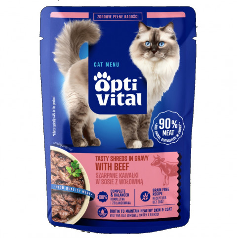 OptiVital Skin & Coat wołowina w sosie adult 85 g